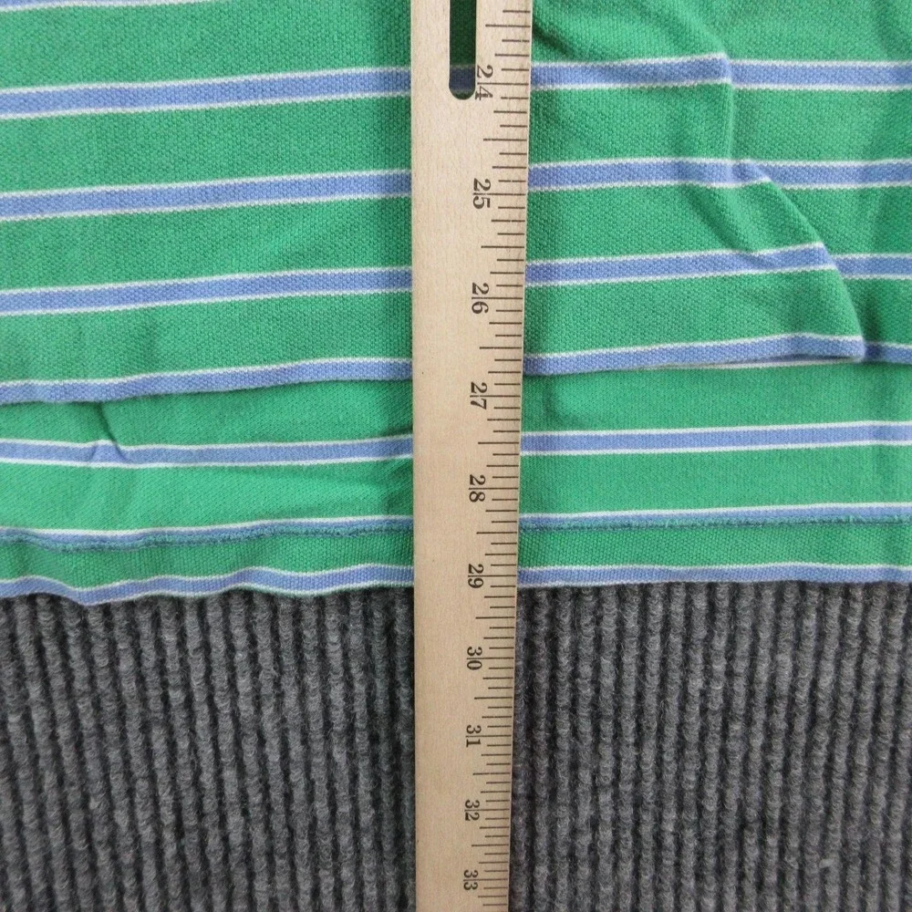 Polo By Ralph Lauren Polo Shirt Mens XL Green Striped 100% Cotton Golf
